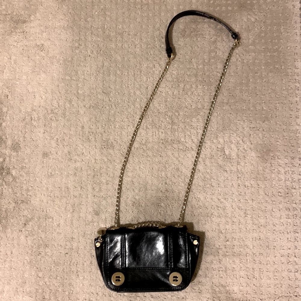 Milly black and gold chained shoulder/crossbody purse